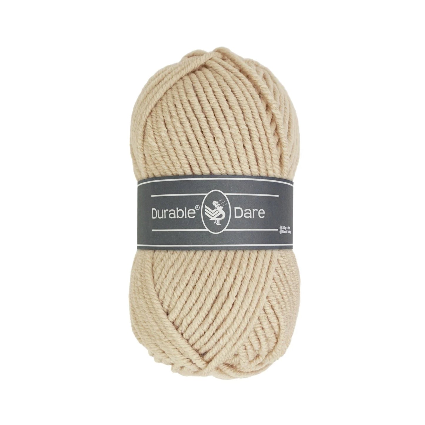 Durable Dare garen in kleur 2212 Linen voor haken, te koop bij De Garengarage.