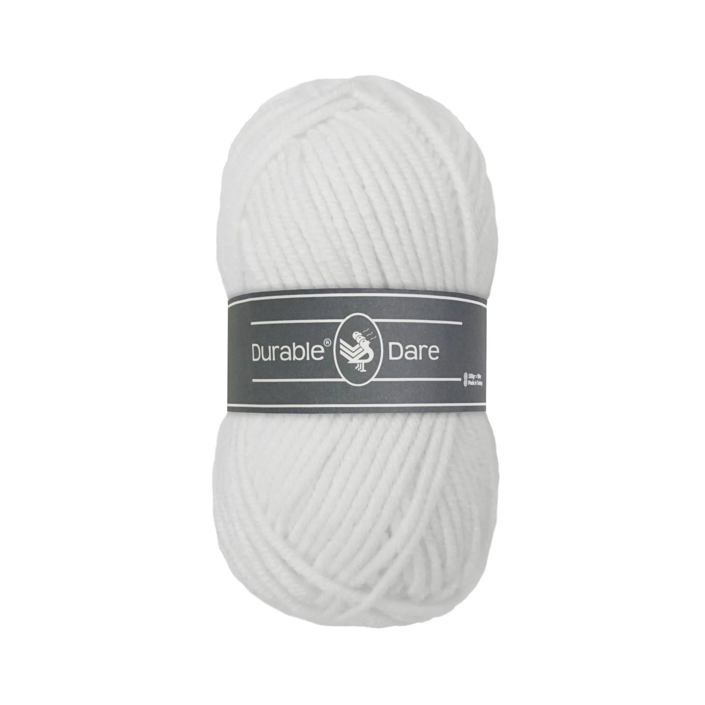 Durable Dare garen in kleur 310 White voor haken, te koop bij De Garengarage.