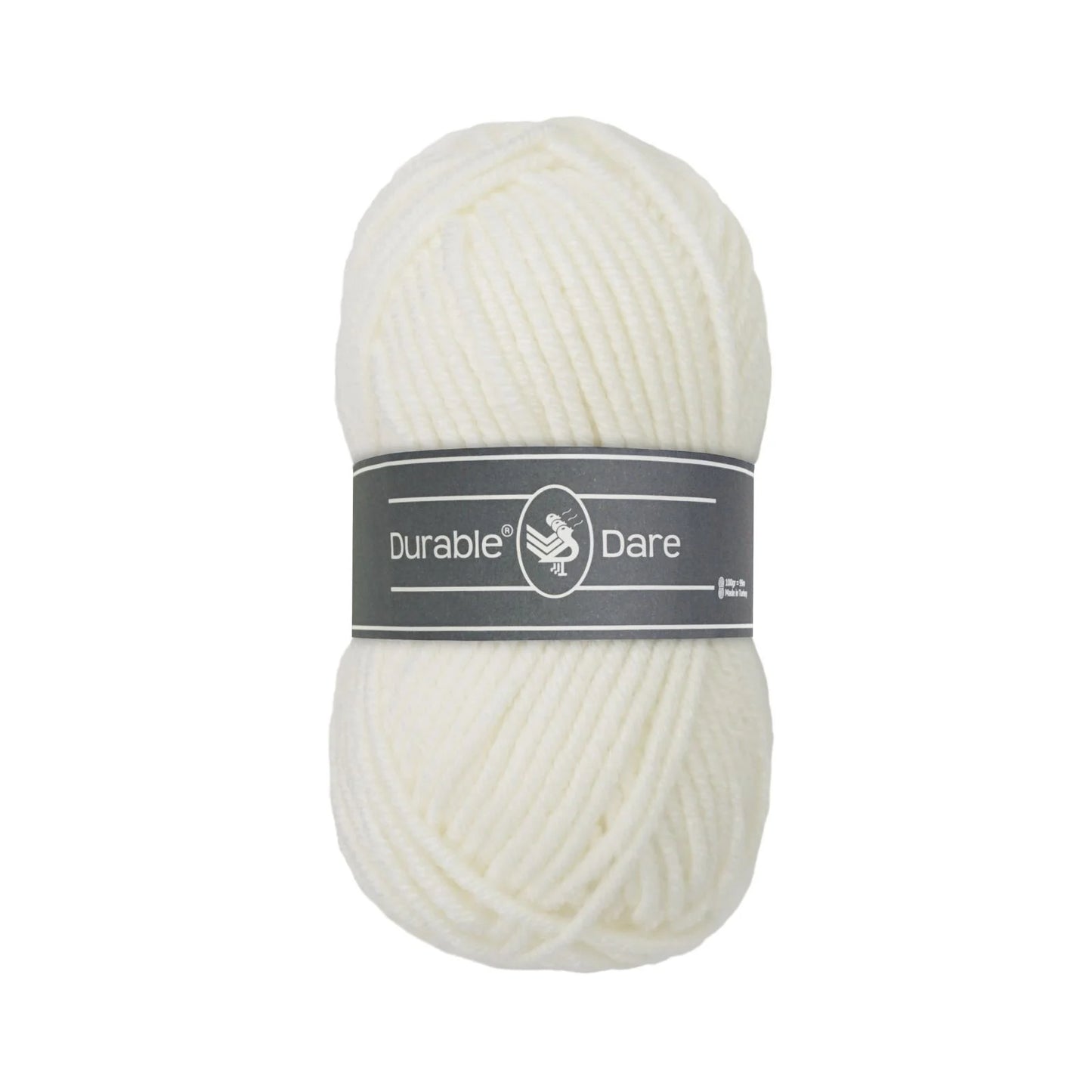 Durable Dare garen in kleur 326 Ivory voor haken, te koop bij De Garengarage.