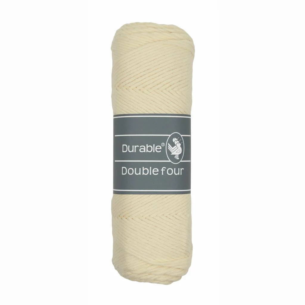 Durable Double Four garen in kleur 2172 Cream voor haken, te koop bij De Garengarage.