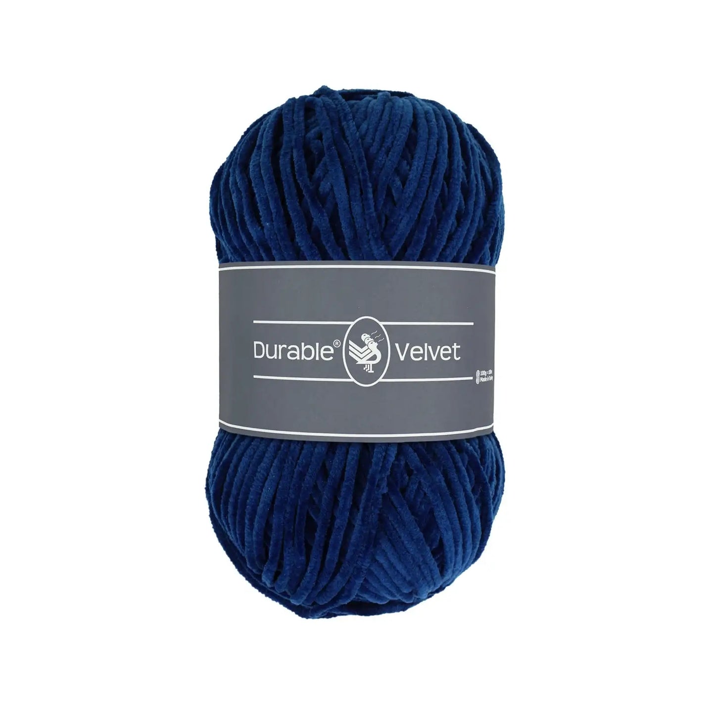 Durable Velvet garen in kleur 370 Jeans voor haken, te koop bij De Garengarage.