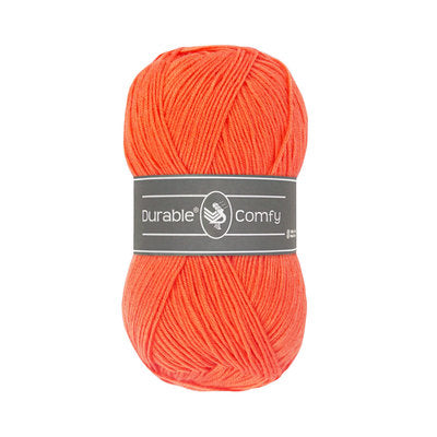 Durable Comfy garen in kleur 2194 Orange voor haken, te koop bij De Garengarage.