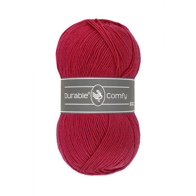 Durable Comfy garen in kleur 317 Deep Red voor haken, te koop bij De Garengarage.