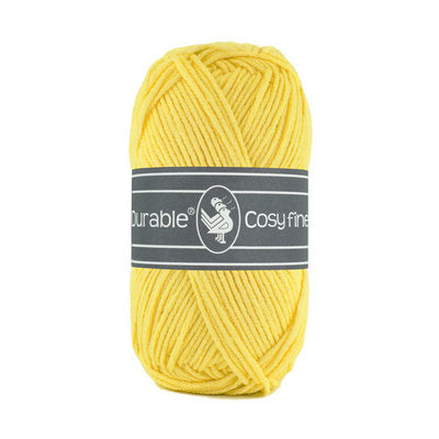 Durable Cosy Fine garen in kleur 2180 Birght Yellow voor haken, te koop bij De Garengarage.