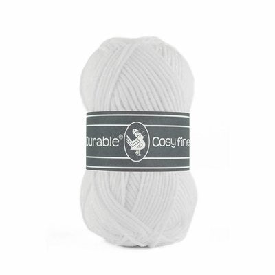 Durable Cosy Fine garen in kleur 310 White voor haken, te koop bij De Garengarage.