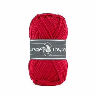 Durable Cosy Fine garen in kleur 317 Deep Red voor haken, te koop bij De Garengarage.