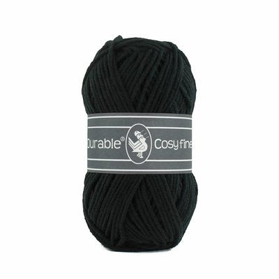 Durable Cosy Fine garen in kleur 325 Black voor haken, te koop bij De Garengarage.