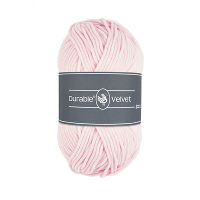 Durable Velvet garen in kleur 203 Light Pink voor haken, te koop bij De Garengarage.