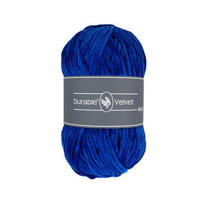 Durable Velvet garen in kleur 2103 Cobalt voor haken, te koop bij De Garengarage.